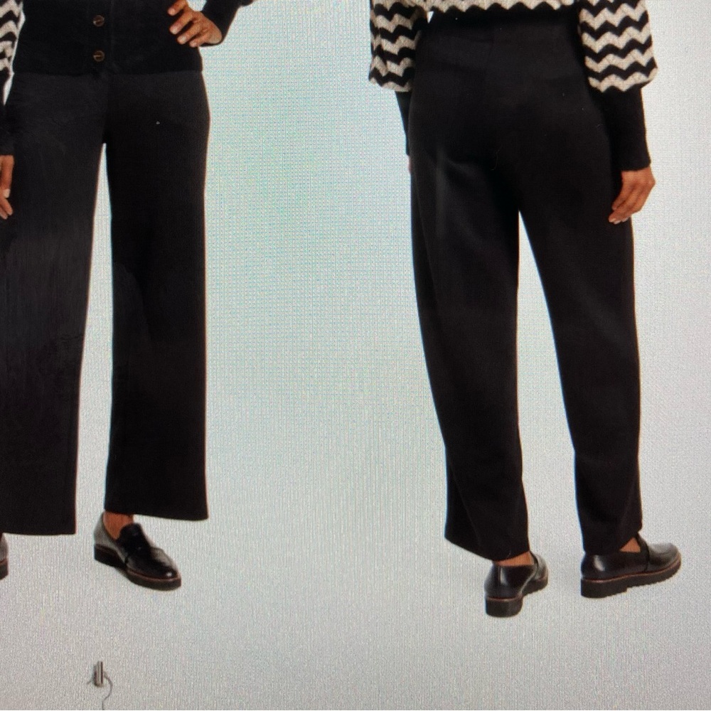 Max Studio Black Scuba Easy Leg Trousers Inseam 31 - NWT